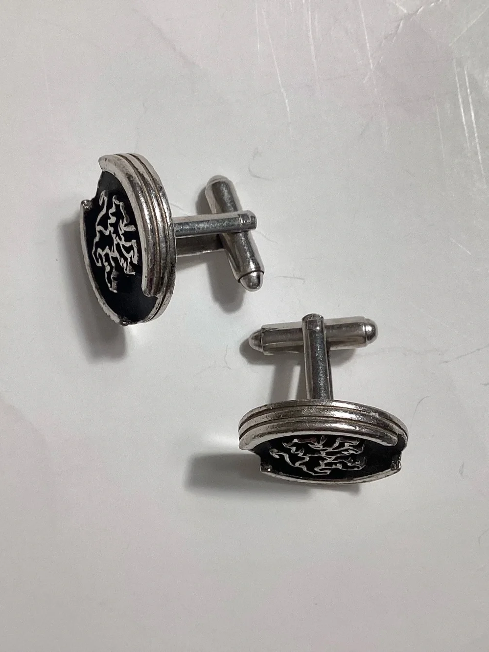Lion Rampant Cufflinks Heraldic Crest Jewelry